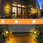 UBright Solar Lanterns Lights Outdoor Waterproof Metal Hanging Solar Powered - Image 6