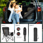 ALPHA CAMP Heavy Duty High Back Camping Chairs - Image 9