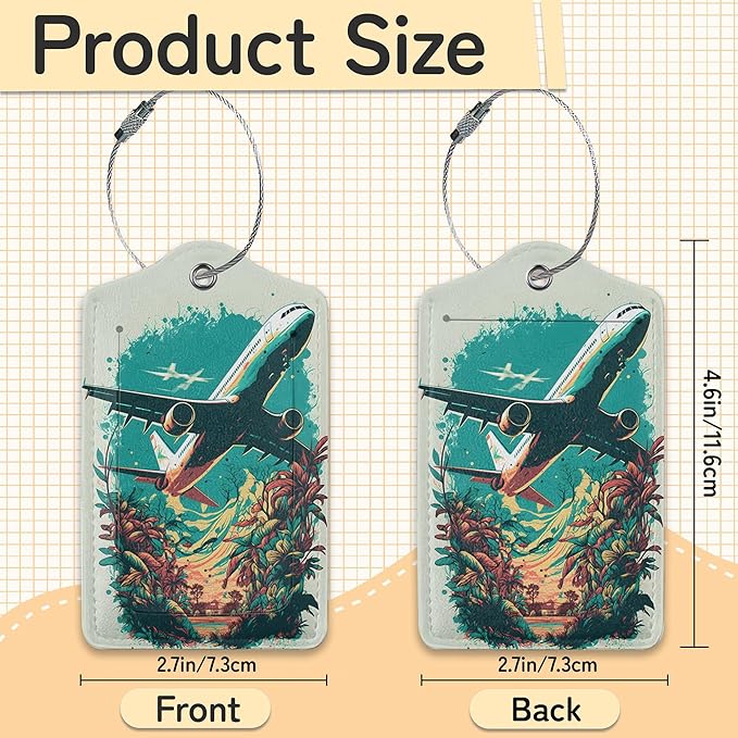 Airplane in The Sky Luggage Tags - Image 3