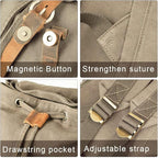 AUGUR High Capacity Canvas Vintage Backpack - Image 3