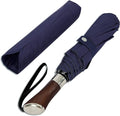 Balios Travel Umbrella Luxurious Golden Hardwood Handle Auto Open & Close by Balios