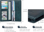 VISOUL Mens Checkbook Leather Wallets Long Bifold Wallets - Image 3
