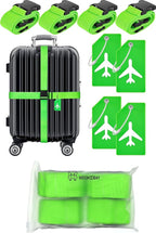 Weewooday 8 Pcs Luggage Straps Suitcase Tags Set - Image 8