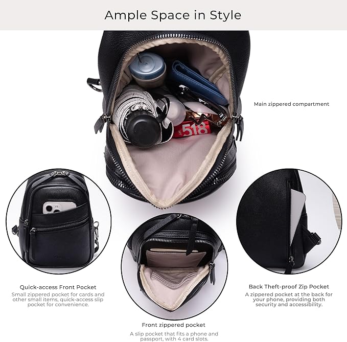 Alldaily Large Sling Bag for Women Crossbody Purse Leather Fashionable Trendy - Image 3