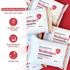 Mediwiper 20 Count Alcohol-Free Sanitizing Wipes Disinfecting Large Unscented - Image 6