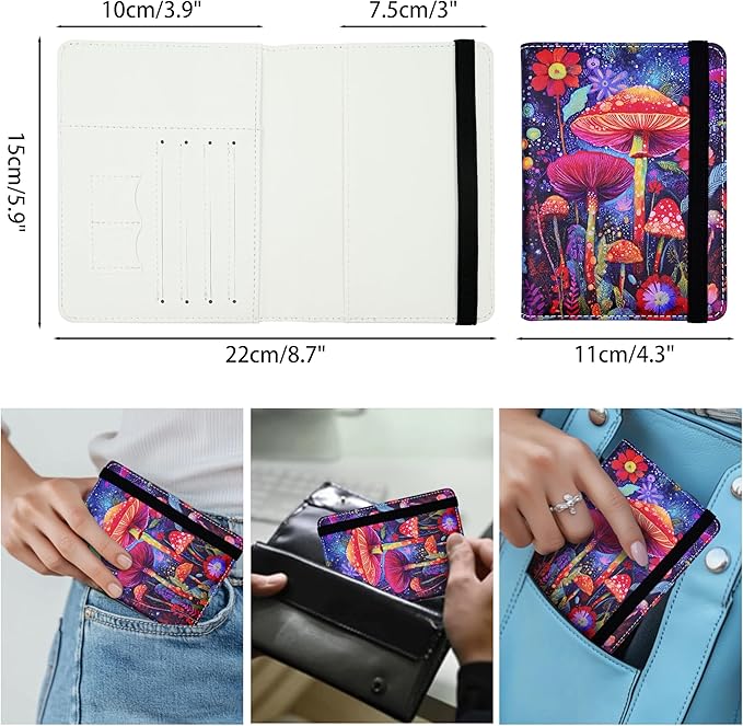 Passport Holder for Women and Men PU Leather Passport Cover for Travel - Image 4