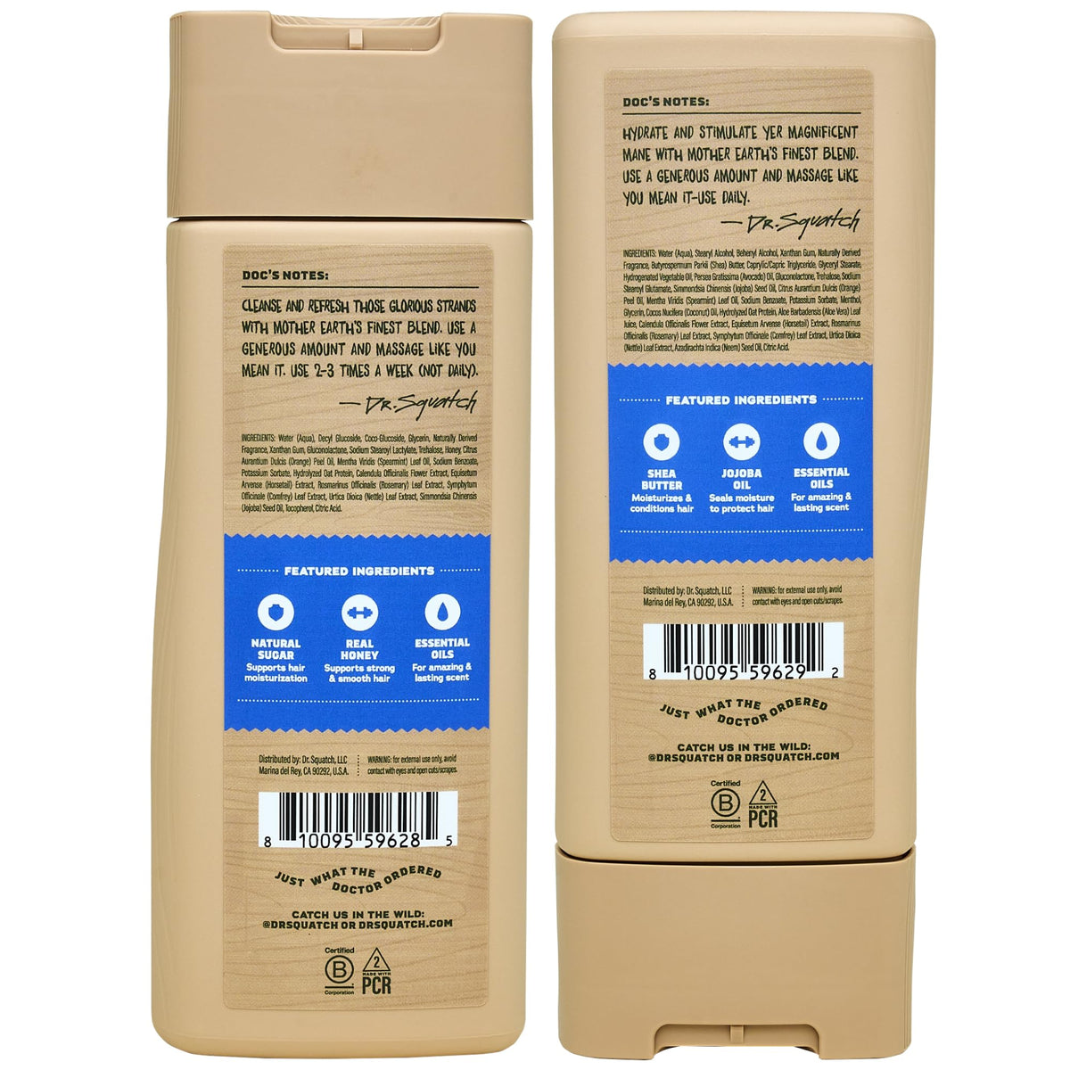 Men's Natural Shampoo and Conditioner Set