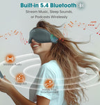 Sleep Mask with Headphones Bluetooth 5.4，LC-dolida 2025 New 3D Bluetooth Sleep - Image 4