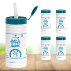 4 Pack Hand Sanitizing Wipes, Alcohol Free 300 Count Canister Disposable Hand by JuniperCLEAN