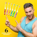 Lingito Travel Folding Toothbrush, Camping Toothbrush Bulk, Medium Bristle - Image 6