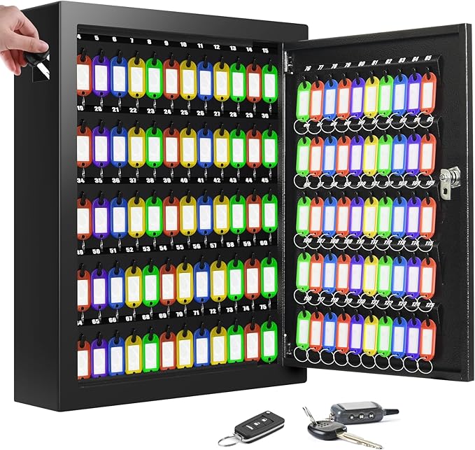 125 Keys Key Lock Box Wall Mount, Anti-Theft Key Organizer by Oepmoc