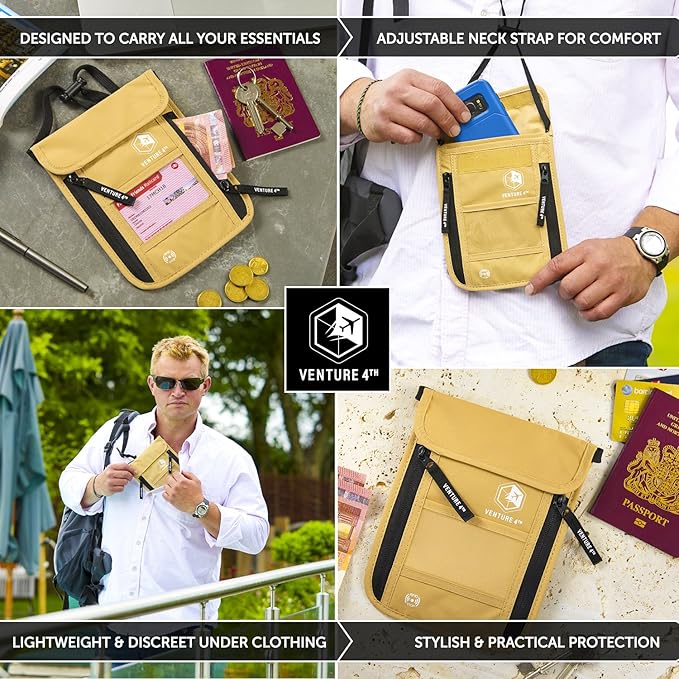 VENTURE 4TH Passport Holder Neck Wallet - Image 4