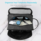 Gonex Travel Toiletry Bag Nylon, Dopp Kit Shaving Bag Toiletry Organizer Check - Image 4