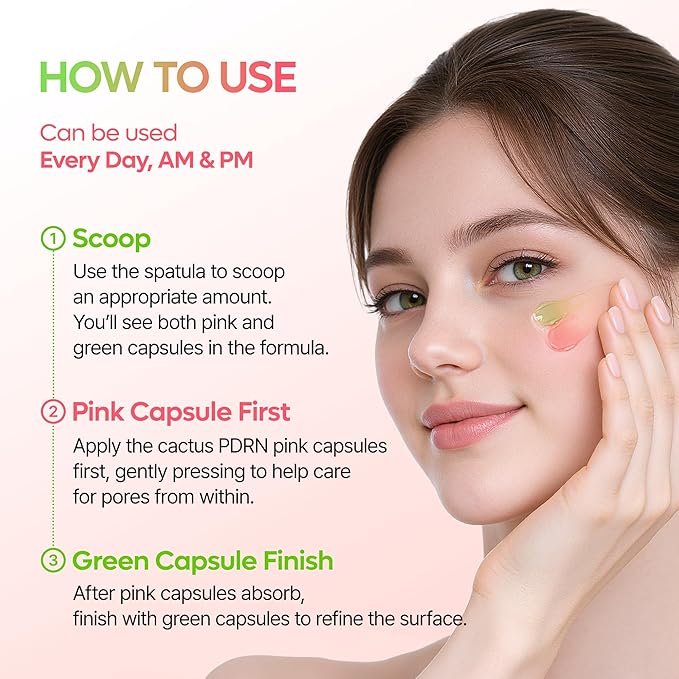 Dr.Melaxin Cactox Pore Dual Capsule Cream – Pore Minimizing Hydrating Face Cream with Cactus Extract, PDRN & Vegan Collagen for Firmness & Skin Repair