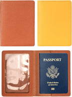 2 Pack Passport covers and Vaccine Card Holder Arouselove PU Leather Passport by Unknown