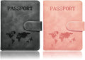 Passport Holder for Travel Essentials, 2 Pack Rfid Passport Cover for Women Men by SOVIROSE
