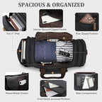 Gonex Canvas Duffle Bag for Travel 60L Expandable Duffel Weekend Overnight Bag - Image 6