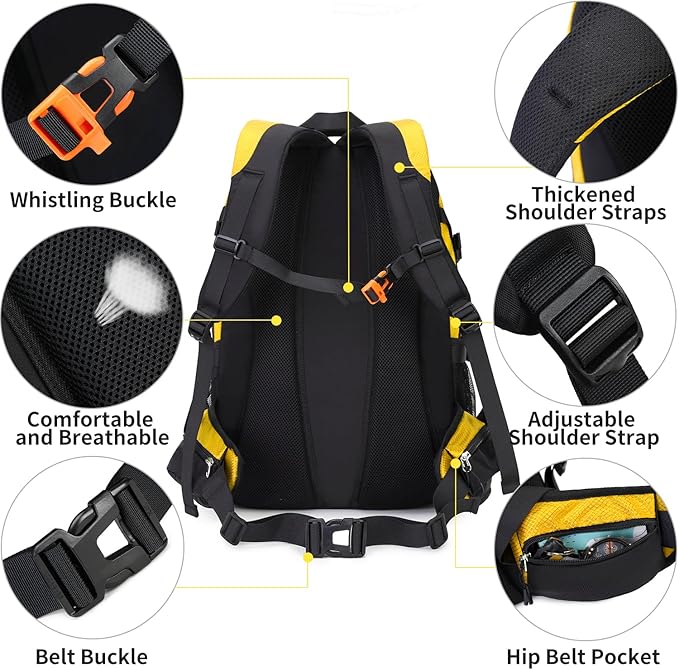 BOVIP 40L Hiking Backpack Waterproof Lightweight Daypack Travel Sports Camping - Image 5