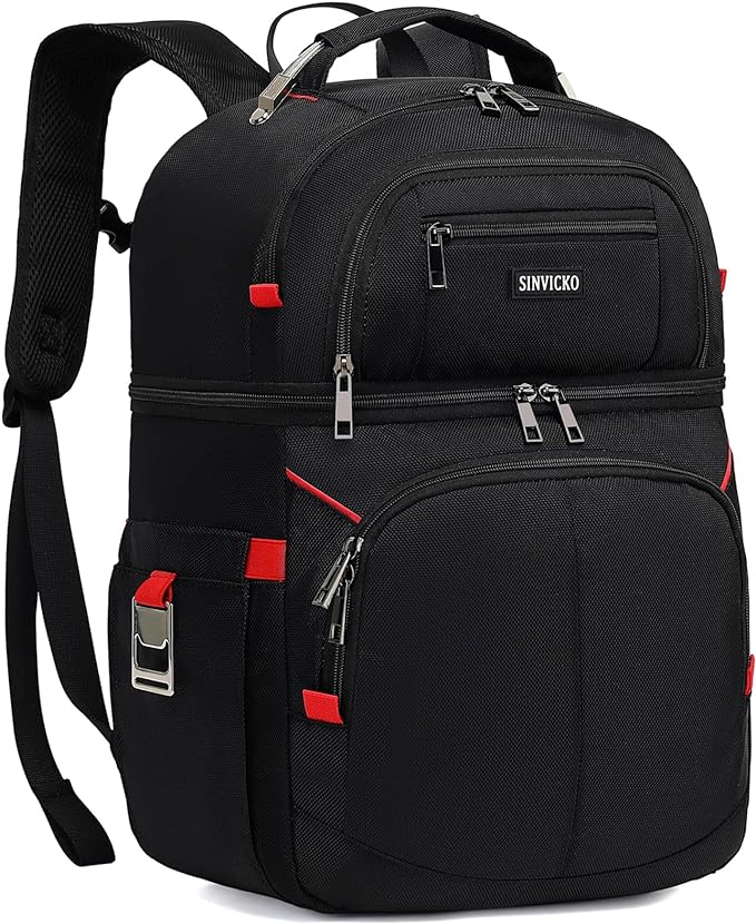 Insulated Cooler Backpack, Double Deck Leakproof Cooler Bag, Insulated Backpack by SINVICKO