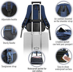 Travel Backpack, Business Anti Theft Slim Sturdy Laptops Backpack - Image 3