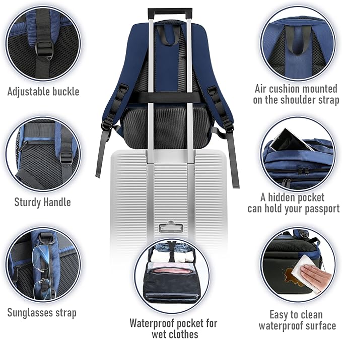 Travel Backpack, Business Anti Theft Slim Sturdy Laptops Backpack - Image 3