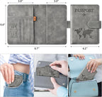Eoehro Passport Holder for Travel Essentials, Passport Wallet Cover Case for - Image 2