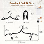 HOUSE DAY Foldable Travel Hangers 10 Pack w/10 Clips, Cruise Essentials 2025 - Image 7