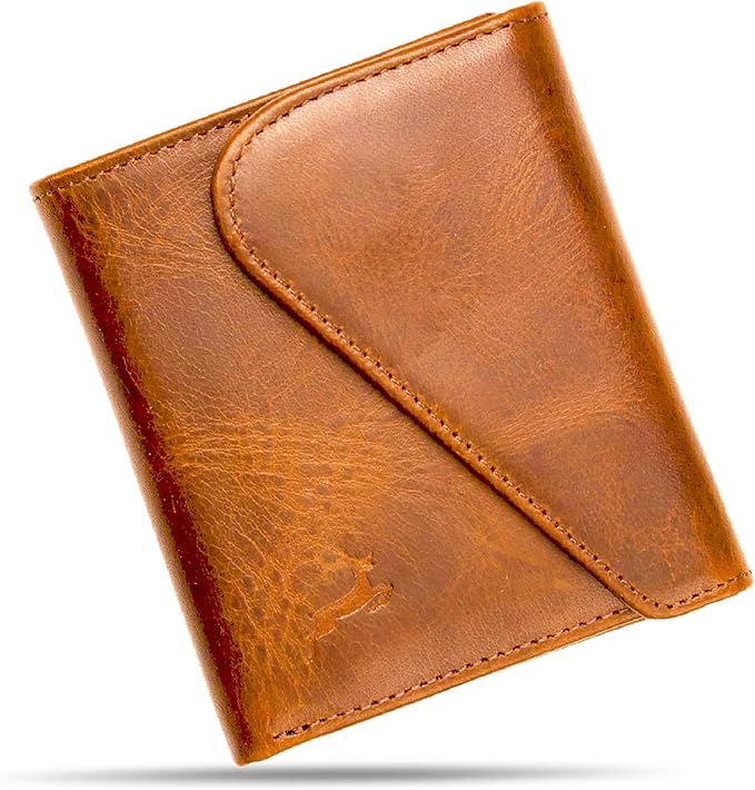 Leather RFID Wallet for Men, Slim Leather Mens Wallet, Handcraft Men's Wallets by Deerhandmade
