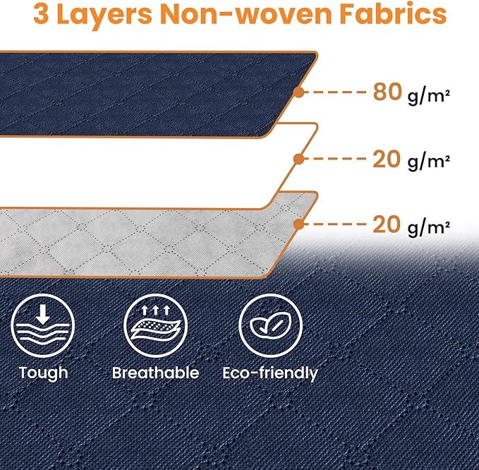 Fab totes 24 Gallons Clothes Storage, Foldable Thick Fabric Blanket Storage Bags - Image 6
