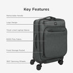 TravisMathew Quad Carry-On Spinner TMB400, Graphite Heather - Image 2