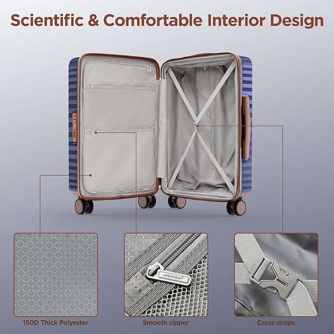 SHOWKOO Luggage Sets 3 Piece Hardside Expandable Suitcase - Image 8