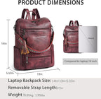 Shrrie Vegan Leather Laptop Backpack - Image 3