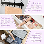 Oversize Silicone Heat Resistant Mat, Heat Mat with for Curling Iron, Travel Cover Cushion for Curling Irons, Hair Bands and Styling Tools(15.7" X 11.8") (Pink)