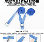 Cartman 1" x 12' Lashing Straps Up To 600lbs, 4pk Blue - Image 5
