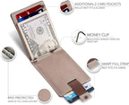 SERMAN BRANDS RFID Blocking Slim Bifold Genuine Leather Minimalist Front Pocket - Image 3