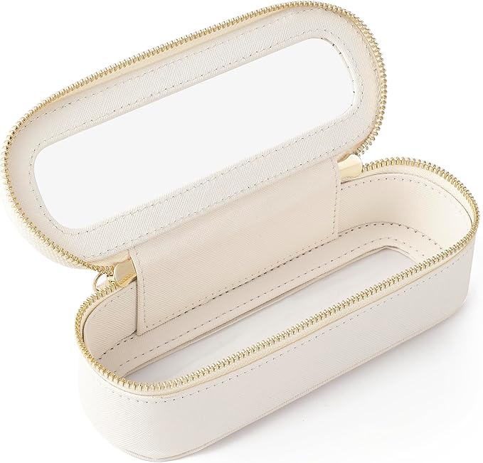 Aveniee Slim Clear Makeup Brush Bag, Small Cosmetic Brush Holder, Mini Toiletry by Aveniee