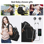 DERJUNSTAR Diaper Bag Backpack, Large Baby Bag - Image 6