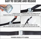 Cartman 1" x 12' Lashing Straps Cargo Tie-Down Strap Up to 600lbs, 12pk in - Image 4