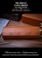 4 Watch Travel Case for Men – Leather Watch Roll Case Storage for Travel - Image 7