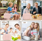 Corduroy Lunch Box Lunch Bag for Women Men, Cute Strawberry Small Insulated - Image 8