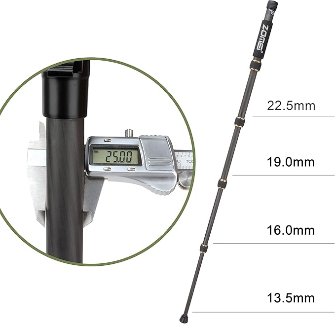 ZOMEI Z669C Carbon Fiber Portable Tripod - Image 8