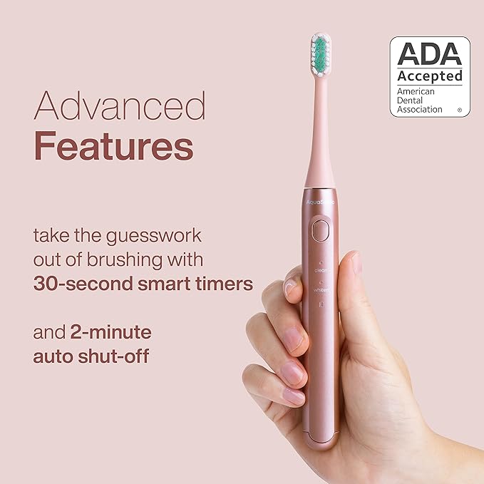 Aquasonic Icon ADA-Accepted Rechargeable Toothbrush | Magnetic Holder & Slim - Image 6