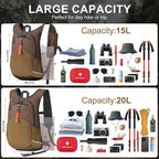 15L Small Hiking Backpack for Men Women Foldable Packable Back Pack Ultralight - Image 5