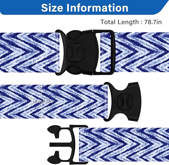 2 Pack Luggage Straps for Suitcases, Adjustable Travel Belt - Image 3