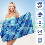 2 Pack Microfiber Beach Towel, Oversized Pool Towel 75”x 35”, Sand-Free Quick - Image 3