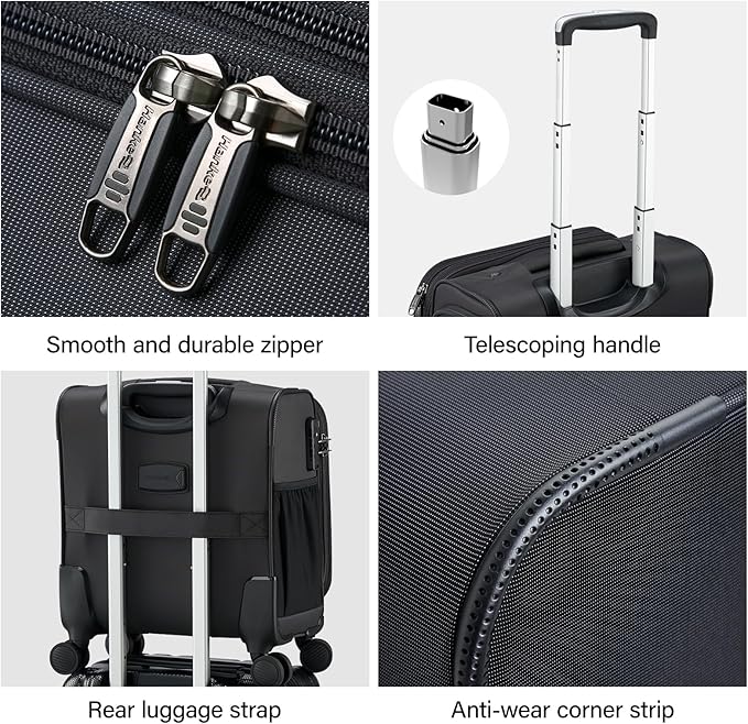 Hanke 16 Inch Underseat Carry On Luggage - Image 9