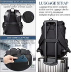 Black backpack for men, 16 inch laptop backpack - Image 5