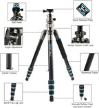 BONFOTO Portable Aluminum Alloy B674A Lightweight Camera Travel Tripod Monopod - Image 2