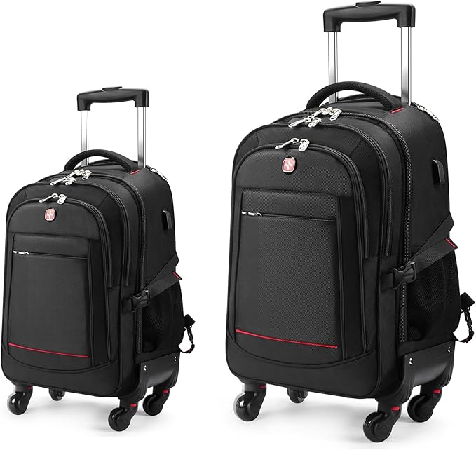 StarCloud 18-inch + 24-inch Checked Backpack Combo Set Large Rolling Backpack by STARCLOUD