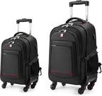 StarCloud 18-inch + 24-inch Checked Backpack Combo Set Large Rolling Backpack by STARCLOUD